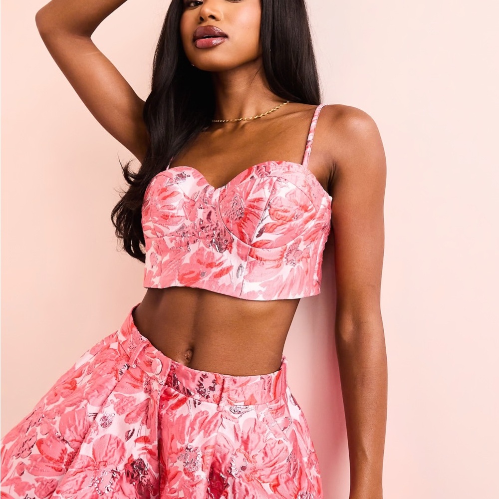 ASOS Luxe Pink Crop Top